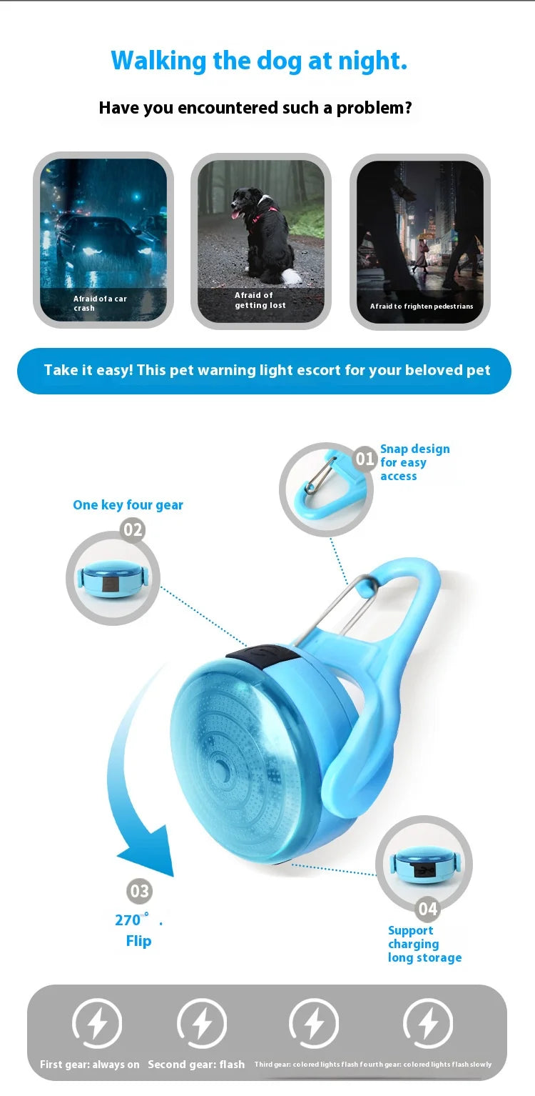 GlowPaws™ LED Tag – Safety Pendant for Night Walks (EU Shipping Soon)