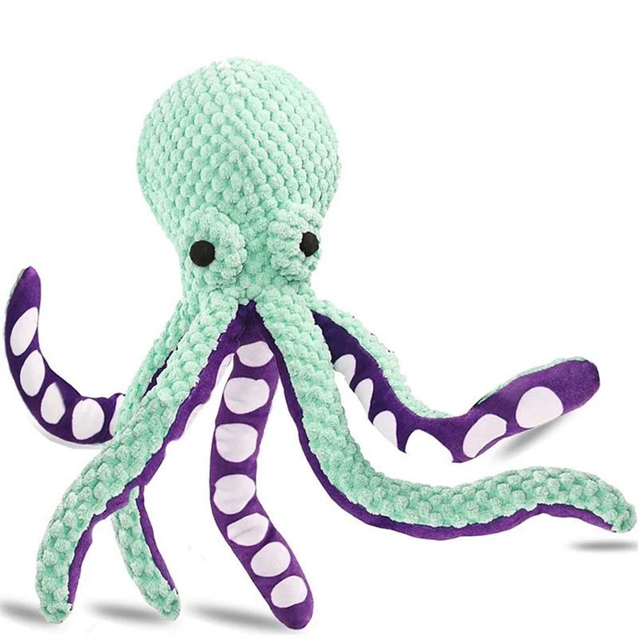 GlowPaws™ Mini Squeaky Octopus – Small Plush Toy for Dogs