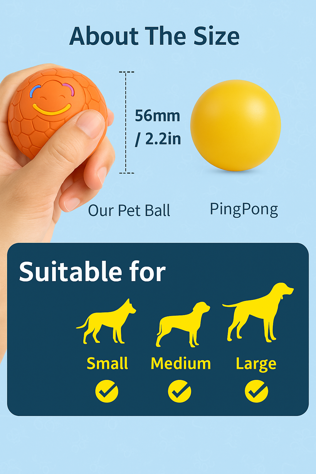 GlowPaws™ Smart LED Dog Ball – USB Rechargeable, Auto-Bouncing Toy